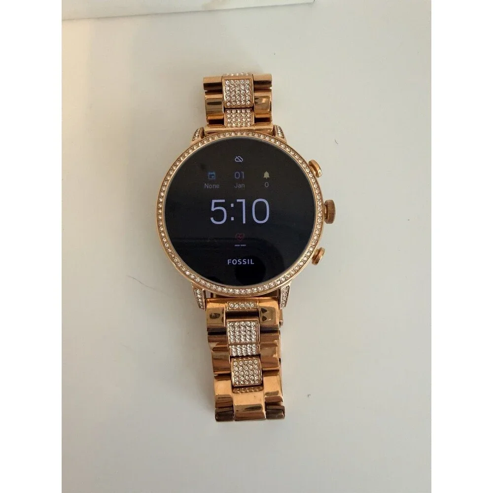 Fossil Gen 4 Smartwatch Venture HR 40mm - Rose Gold-Tone Stainless Steel FTW6011